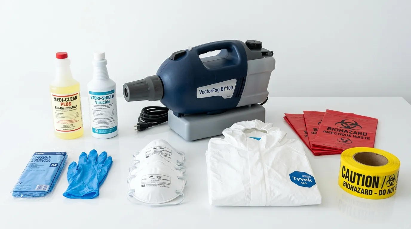 Professional biohazard remediation crew working in Cooper City