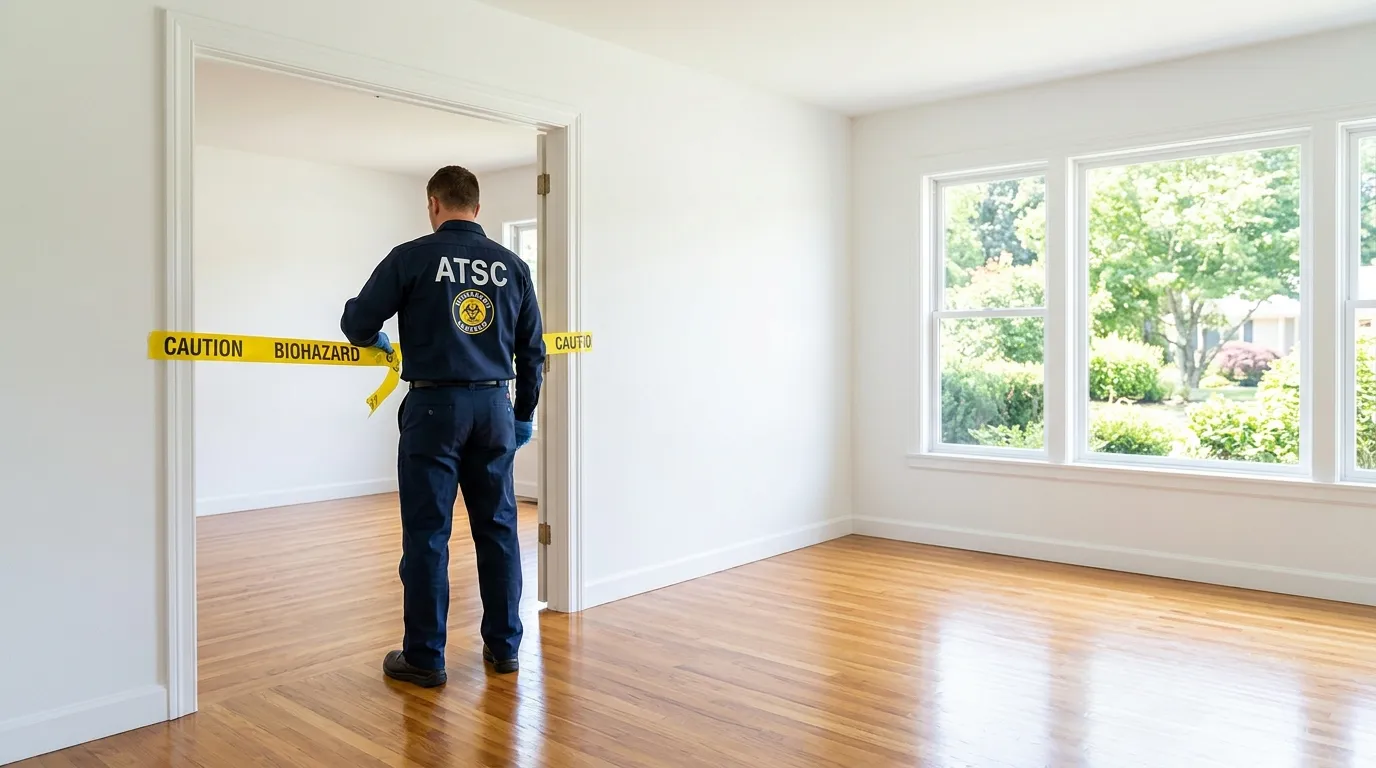 Certified biohazard cleanup crew performing Decomposition Cleanup in Cooper City